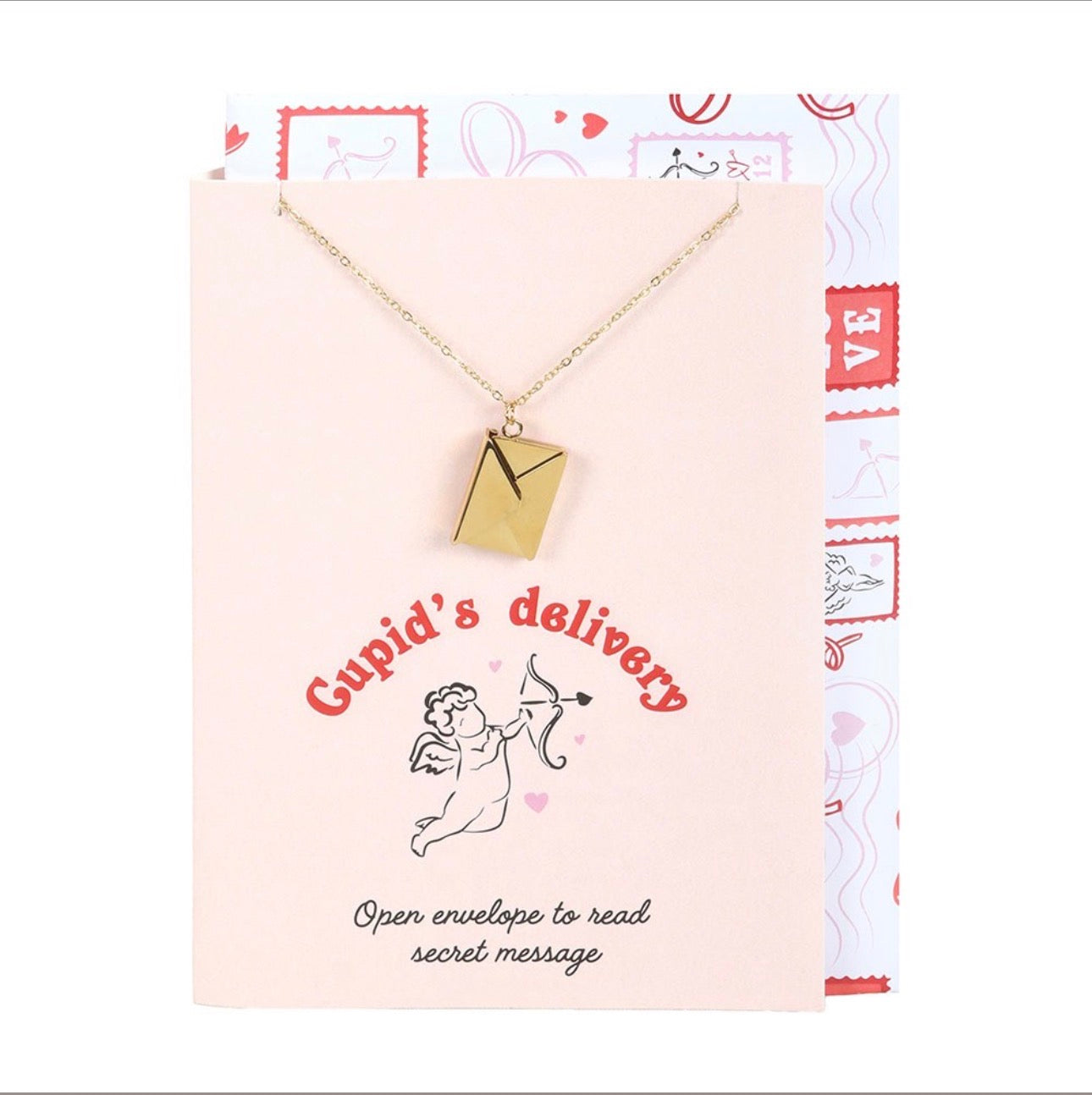 Envelope Valentines Necklace